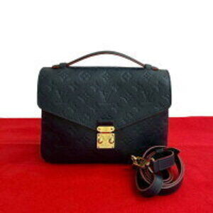 Louis Vuitton Pochette Metis Empreinte leather shoulder bag handbag Navy Blue